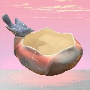 Vintage 1950's Royal Copley Bird Bowl.